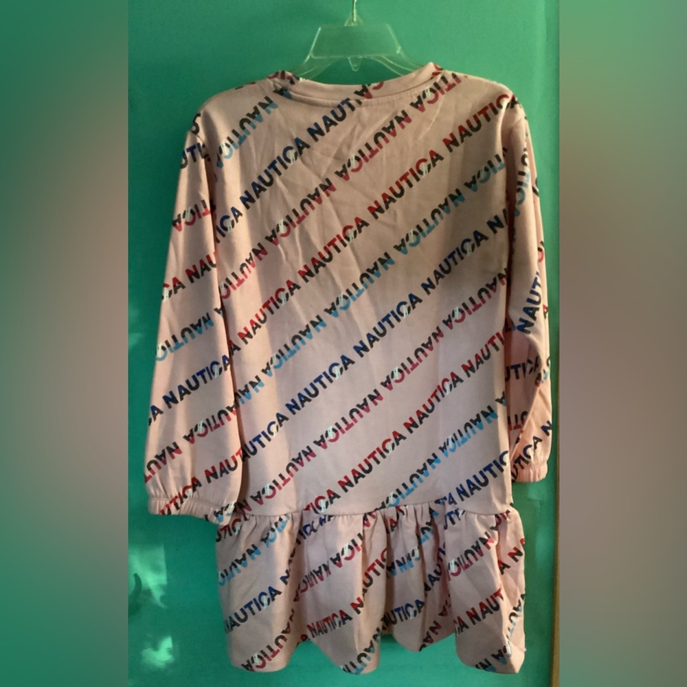 Nautica Girls A-Line Long Sleeve Fleece Dress NWT - Picture 3 of 11